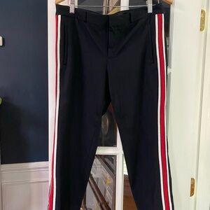 Banana Republic petite cropped tuxedo stripe pants